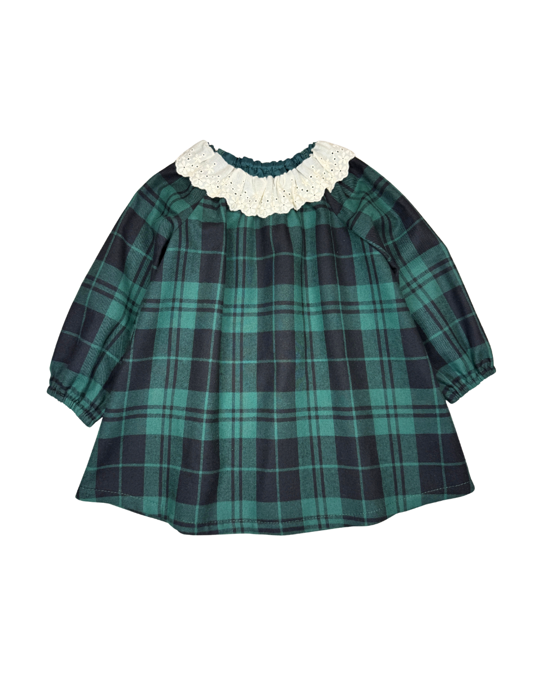 Baby Kleid Leni, grün-kariert