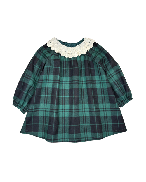 Baby Kleid Leni, grün-kariert