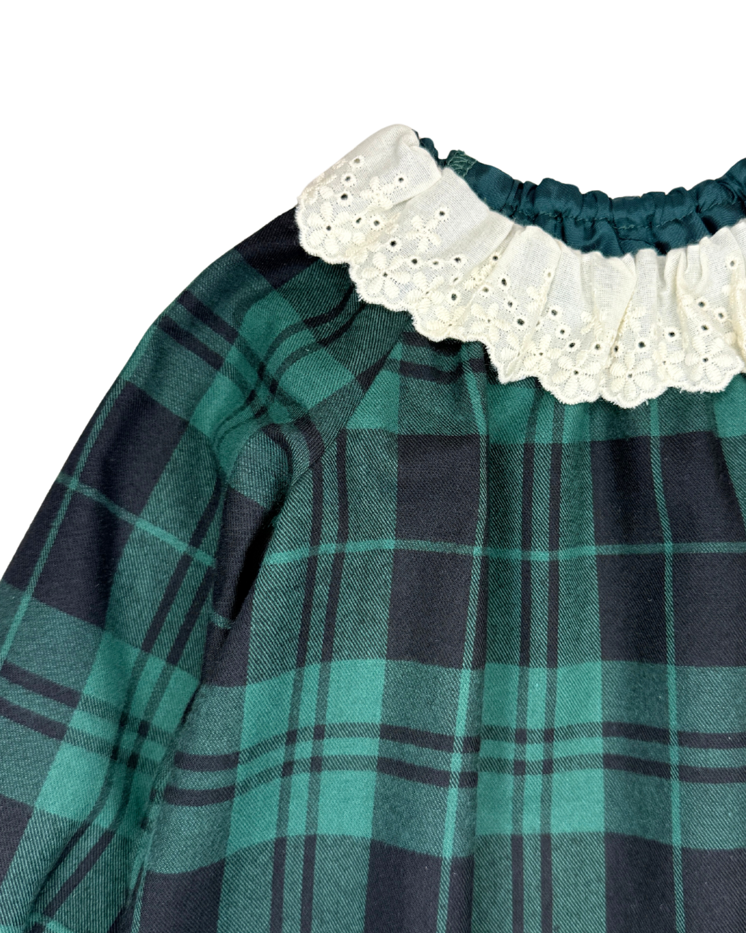 Baby Kleid Leni, grün-kariert