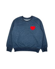 Sweater Herz, dunkelblau-glitzer