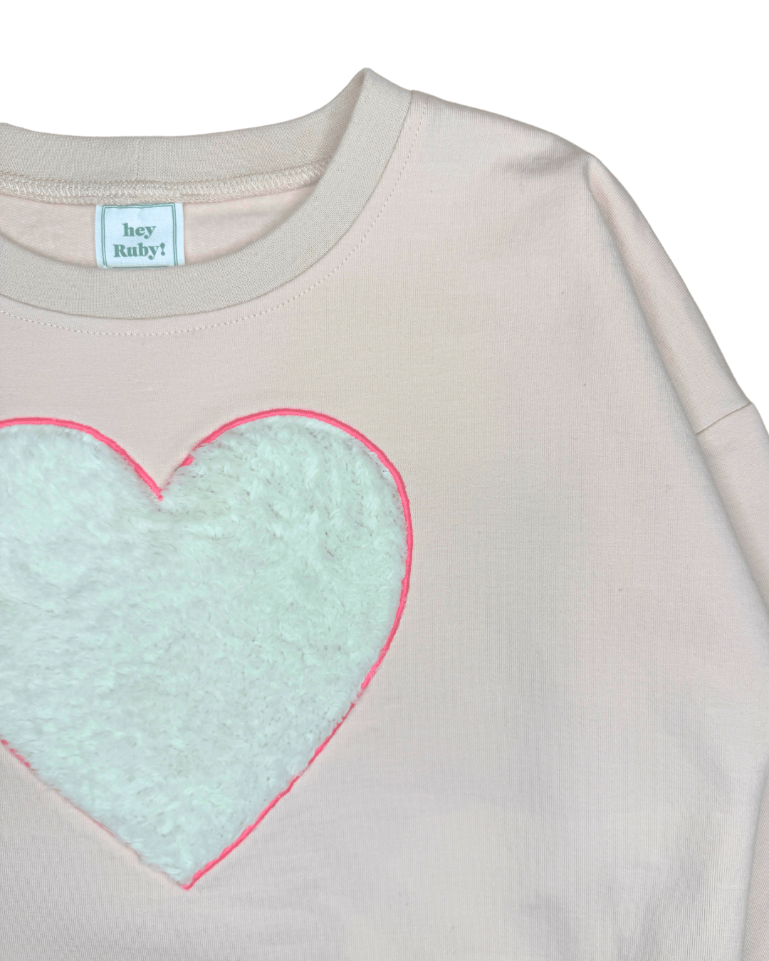 Sweater Plüschherz, blush