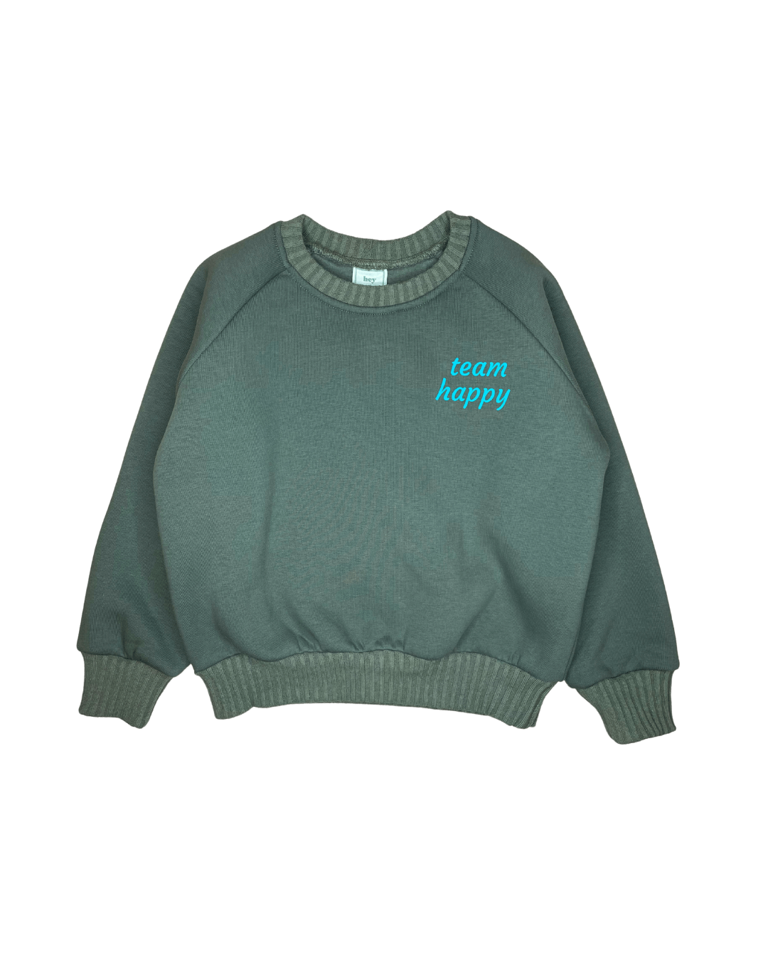 Sweater team happy, grün